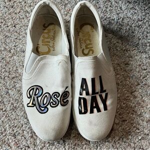 Circus by Sam Edelman Women's White Canvas Deck Shoes Size 9 M Rose' All Day